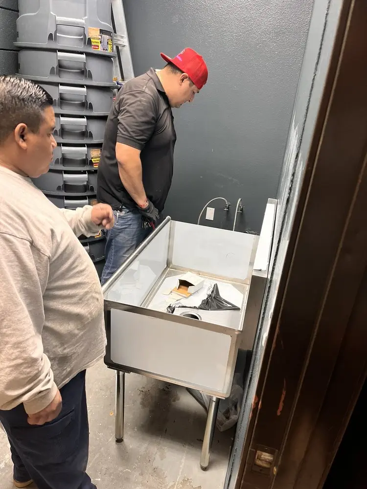 Commercial plumbing and sink installation in Port Arthur